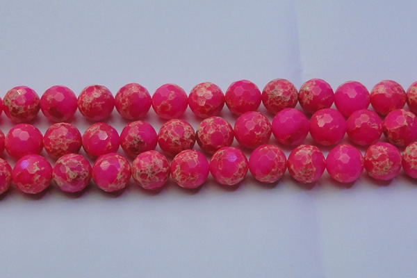 CDE2510 15.5 inches 20mm faceted round dyed sea sediment jasper beads