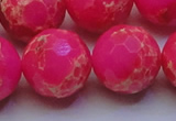 CDE2512 15.5 inches 24mm faceted round dyed sea sediment jasper beads