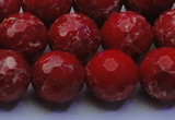 CDE2515 15.5 inches 16mm faceted round dyed sea sediment jasper beads