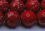 CDE2517 15.5 inches 20mm faceted round dyed sea sediment jasper beads