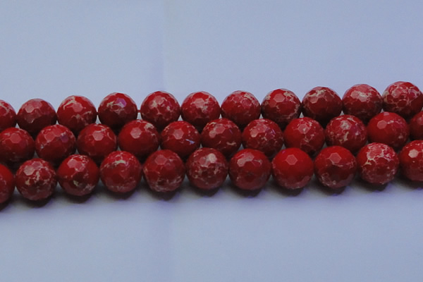 CDE2518 15.5 inches 22mm faceted round dyed sea sediment jasper beads