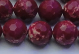 CDE2522 15.5 inches 16mm faceted round dyed sea sediment jasper beads