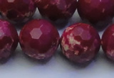 CDE2524 15.5 inches 20mm faceted round dyed sea sediment jasper beads