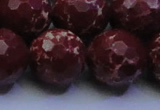 CDE2532 15.5 inches 22mm faceted round dyed sea sediment jasper beads