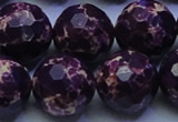 CDE2539 15.5 inches 22mm faceted round dyed sea sediment jasper beads