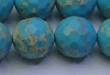 CDE2546 15.5 inches 22mm faceted round dyed sea sediment jasper beads