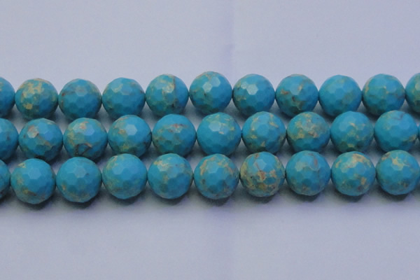 CDE2547 15.5 inches 24mm faceted round dyed sea sediment jasper beads