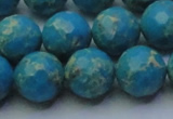 CDE2549 15.5 inches 14mm faceted round dyed sea sediment jasper beads