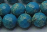 CDE2550 15.5 inches 16mm faceted round dyed sea sediment jasper beads