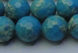 CDE2551 15.5 inches 18mm faceted round dyed sea sediment jasper beads