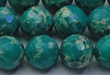 CDE2565 15.5 inches 16mm faceted round dyed sea sediment jasper beads