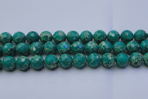 CDE2567 15.5 inches 20mm faceted round dyed sea sediment jasper beads