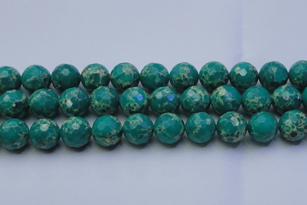 CDE2568 15.5 inches 22mm faceted round dyed sea sediment jasper beads