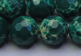 CDE2573 15.5 inches 18mm faceted round dyed sea sediment jasper beads