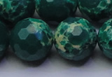 CDE2574 15.5 inches 20mm faceted round dyed sea sediment jasper beads