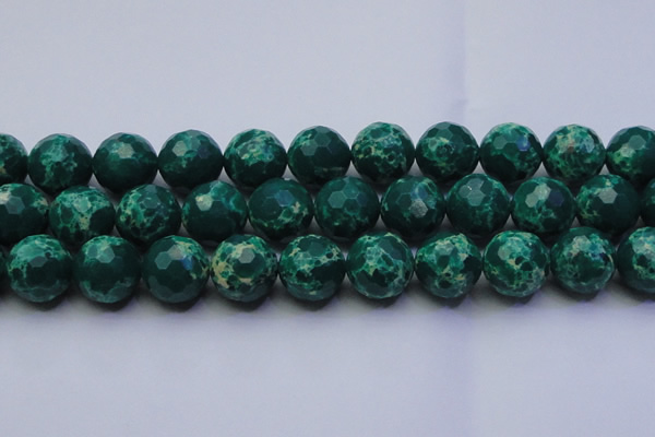 CDE2574 15.5 inches 20mm faceted round dyed sea sediment jasper beads