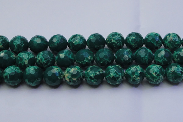 CDE2575 15.5 inches 22mm faceted round dyed sea sediment jasper beads