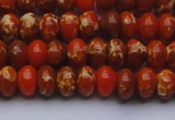 CDE2602 15.5 inches 8*12mm rondelle dyed sea sediment jasper beads