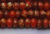 CDE2603 15.5 inches 10*14mm rondelle dyed sea sediment jasper beads