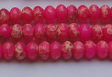 CDE2608 15.5 inches 5*8mm rondelle dyed sea sediment jasper beads