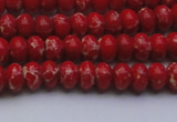 CDE2616 15.5 inches 5*8mm rondelle dyed sea sediment jasper beads