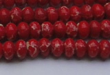 CDE2617 15.5 inches 7*10mm rondelle dyed sea sediment jasper beads