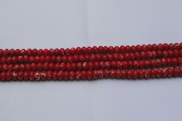 CDE2618 15.5 inches 8*12mm rondelle dyed sea sediment jasper beads