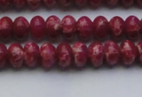 CDE2625 15.5 inches 7*10mm rondelle dyed sea sediment jasper beads