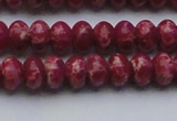 CDE2626 15.5 inches 8*12mm rondelle dyed sea sediment jasper beads