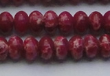 CDE2628 15.5 inches 12*16mm rondelle dyed sea sediment jasper beads