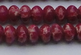 CDE2629 15.5 inches 13*18mm rondelle dyed sea sediment jasper beads