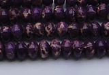 CDE2632 15.5 inches 5*8mm rondelle dyed sea sediment jasper beads