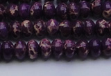 CDE2633 15.5 inches 7*10mm rondelle dyed sea sediment jasper beads