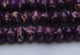 CDE2634 15.5 inches 8*12mm rondelle dyed sea sediment jasper beads