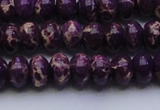 CDE2635 15.5 inches 10*14mm rondelle dyed sea sediment jasper beads