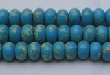 CDE2648 15.5 inches 5*8mm rondelle dyed sea sediment jasper beads