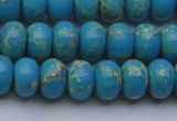 CDE2651 15.5 inches 10*14mm rondelle dyed sea sediment jasper beads