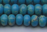 CDE2652 15.5 inches 12*16mm rondelle dyed sea sediment jasper beads