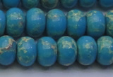 CDE2653 15.5 inches 13*18mm rondelle dyed sea sediment jasper beads