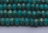 CDE2664 15.5 inches 5*8mm rondelle dyed sea sediment jasper beads