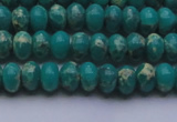 CDE2665 15.5 inches 7*10mm rondelle dyed sea sediment jasper beads