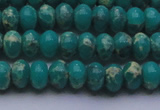 CDE2666 15.5 inches 8*12mm rondelle dyed sea sediment jasper beads