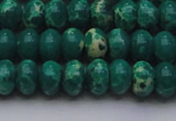 CDE2676 15.5 inches 12*16mm rondelle dyed sea sediment jasper beads