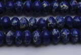 CDE2681 15.5 inches 7*10mm rondelle dyed sea sediment jasper beads