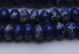 CDE2683 15.5 inches 10*14mm rondelle dyed sea sediment jasper beads