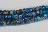 CDE274 15.5 inches 4*6mm rondelle dyed sea sediment jasper beads