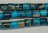 CDE280 15.5 inches 8*8mm tube dyed sea sediment jasper beads