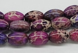 CDE31 15.5 inches 10*14mm rice dyed sea sediment jasper beads