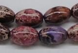 CDE32 15.5 inches 13*18mm rice dyed sea sediment jasper beads