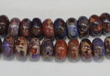 CDE371 15.5 inches 6*10mm rondelle dyed sea sediment jasper beads